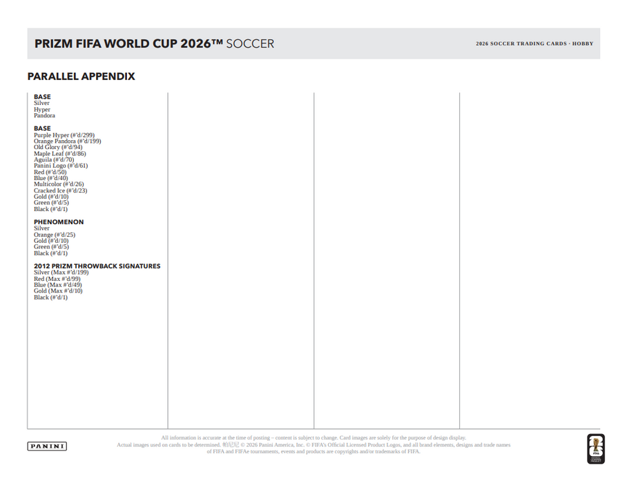 2026 Panini Prizm World Cup Soccer Hobby Box (Pre-Order: June 18)