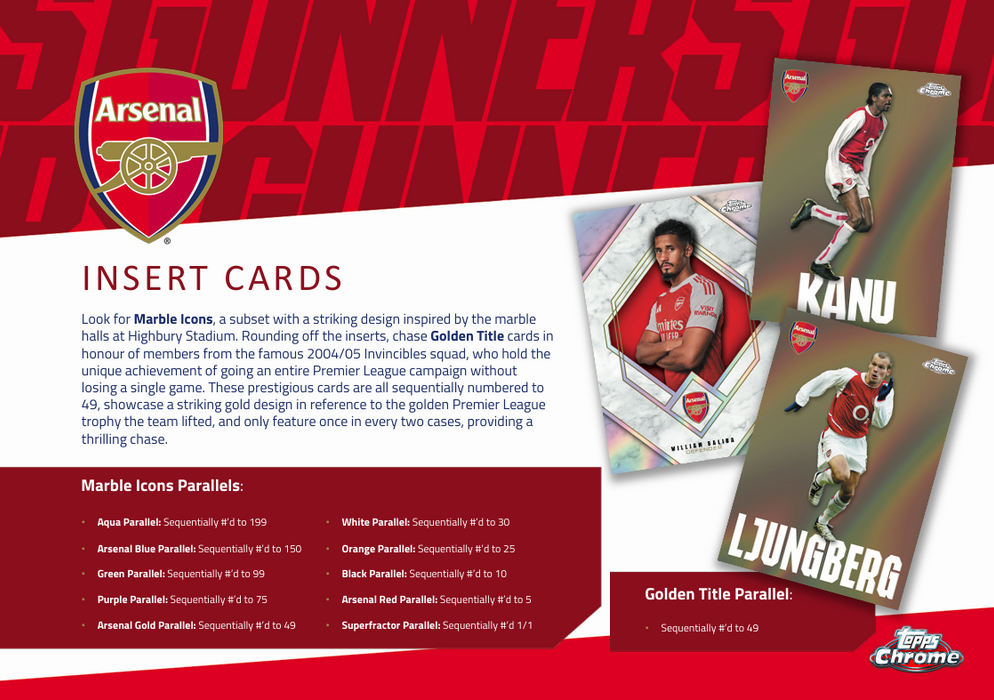 2025-26 Topps Chrome Arsenal Hobby Box (Pre-Order: May 26)
