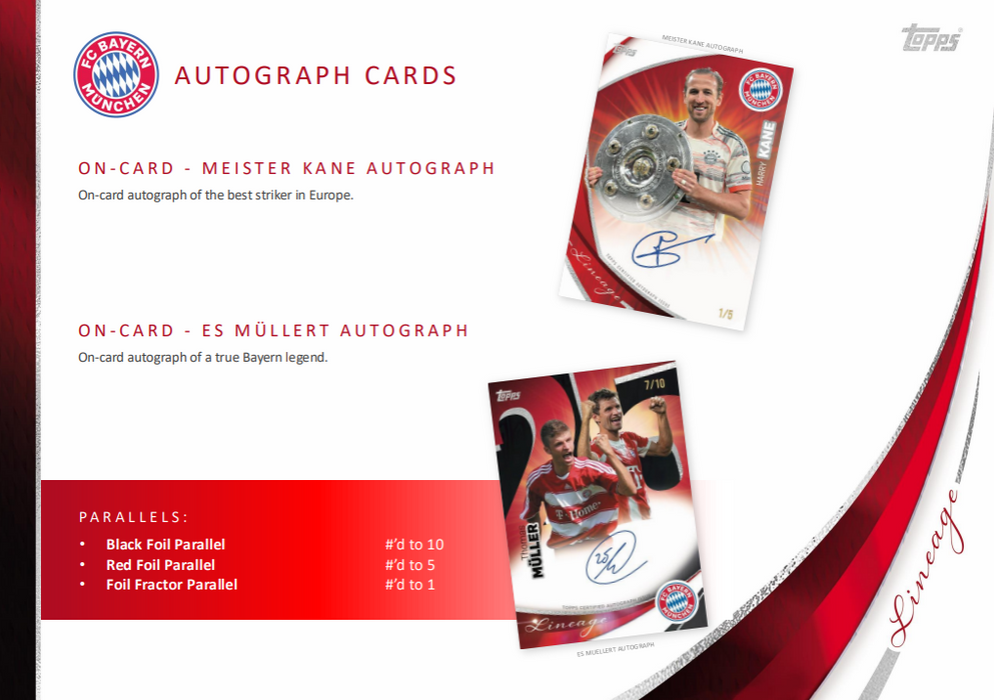 2025-26 Topps Bayern Munich Lineage Hobby Box (Pre-Order: May 25)