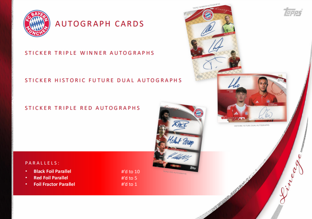 2025-26 Topps Bayern Munich Lineage Hobby Box (Pre-Order: May 25)