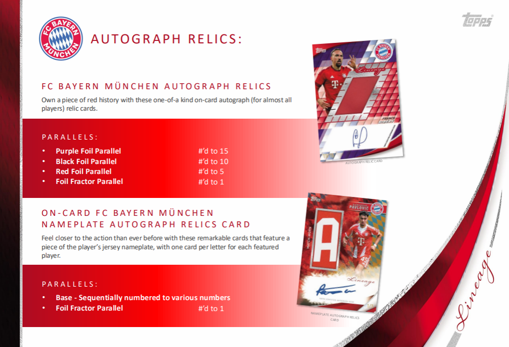 2025-26 Topps Bayern Munich Lineage Hobby Box (Pre-Order: May 25)