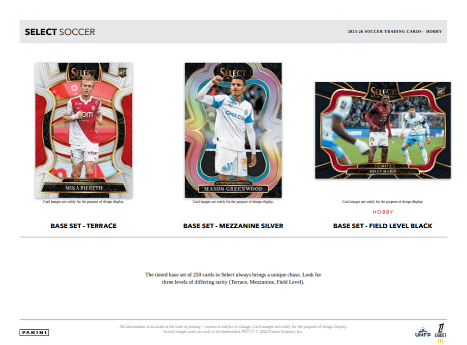 2025-26 Panini Select Ligue 1 Soccer H2 Hobby Box (Pre-Order: June 6)