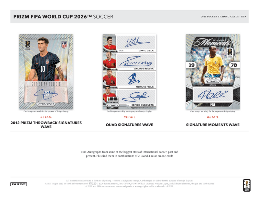 2026 Panini Prizm World Cup Soccer Mega Box (Pre-Order: June 18)
