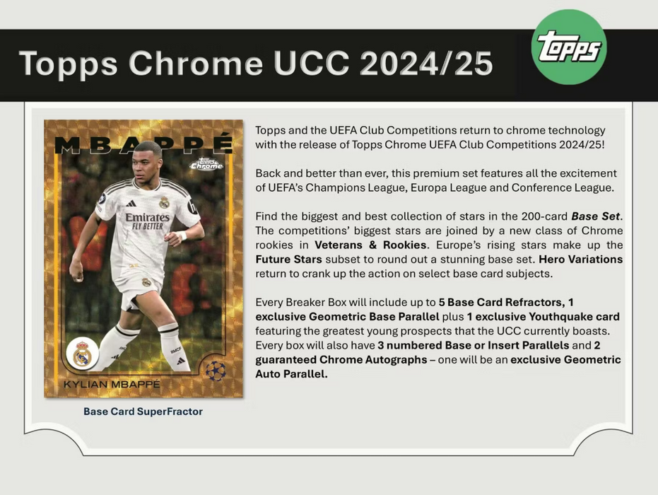 2025-26 Topps Chrome UEFA Club Competitions Breaker's Delight Box