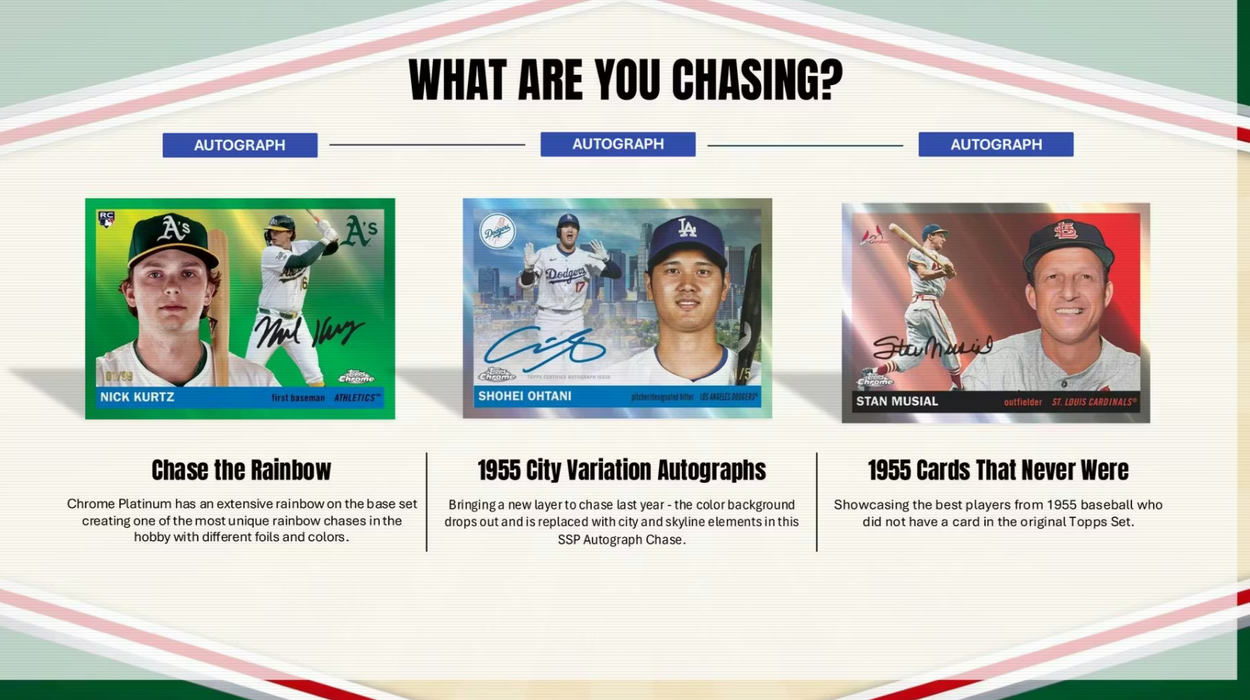 2025 Topps Chrome Platinum '55 Baseball Hobby Box (Pre-Order: June 5)
