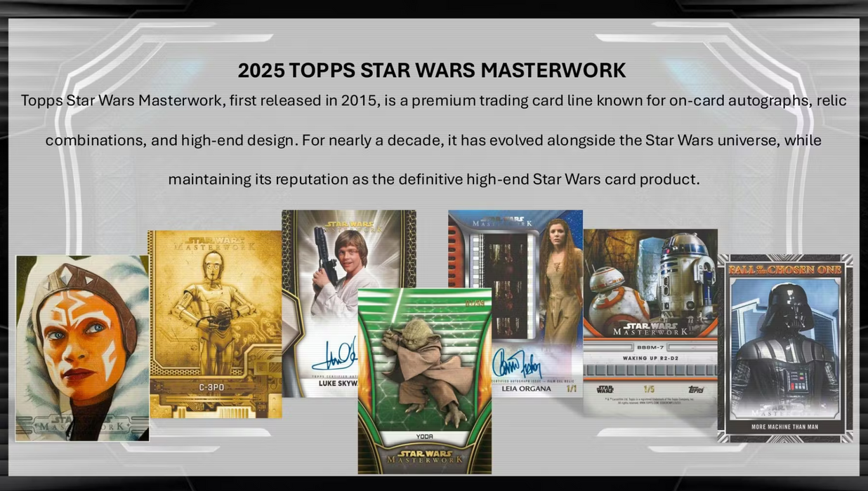 2025 Topps Star Wars Masterwork Hobby Box (Pre-Order: June 3)