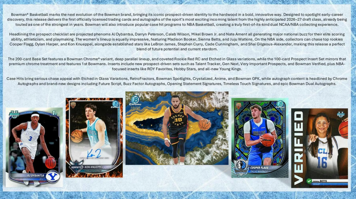 2025-26 Topps Bowman Basketball Hobby Box