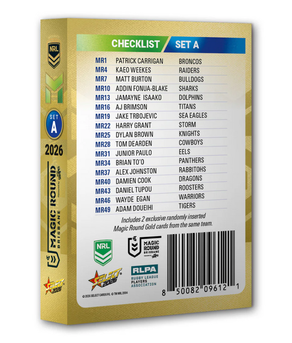 2026 Select NRL Magic Round Series Full Set + Sticker Box Bundle