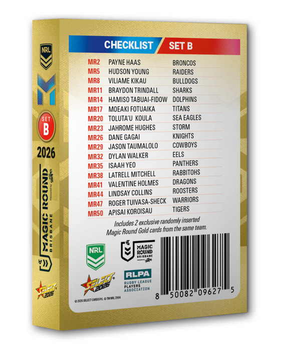 2026 Select NRL Magic Round Series Full Set + Sticker Box Bundle