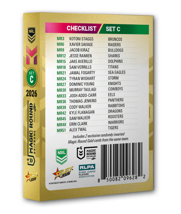 2026 Select NRL Magic Round Series Full Set + Sticker Box Bundle