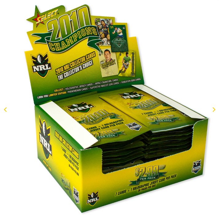 2010 Select NRL Champions Collector Cards Sealed Hobby Box