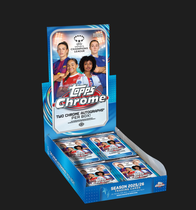 2025-26 Topps Chrome UEFA Women's Champions League Hobby Box (Pre-Order: June 18)