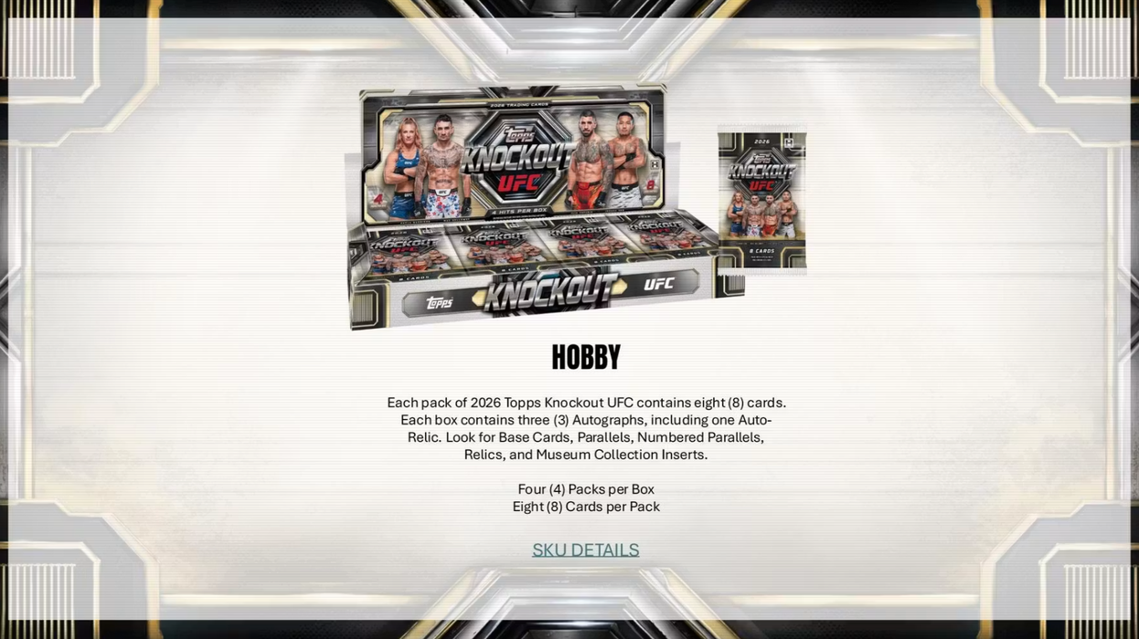 2026 Topps Knockout UFC Hobby Box (Pre-Order: June 26)