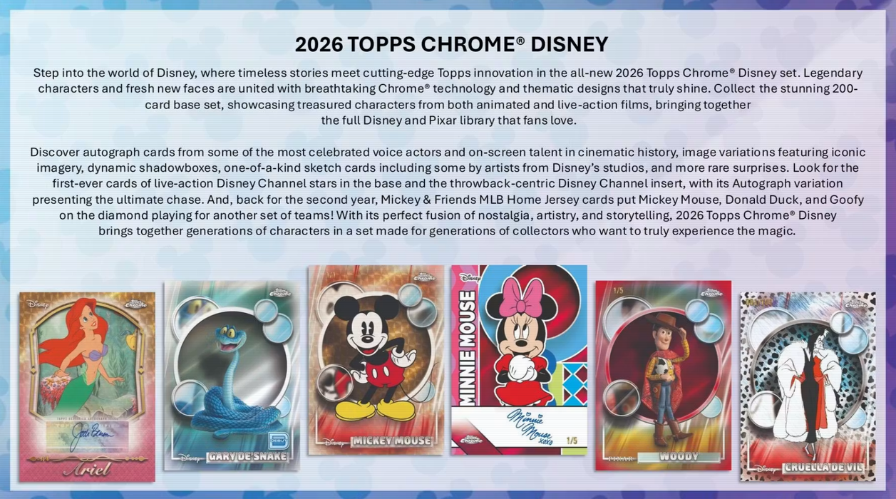 2026 Topps Chrome Disney Mega Box (Pre-Order: June 17)