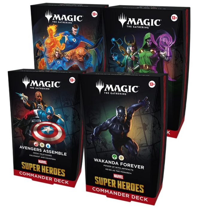 Magic The Gathering: Marvel Super Heroes - 4 X Commander Decks (Pre-Order: June 26)