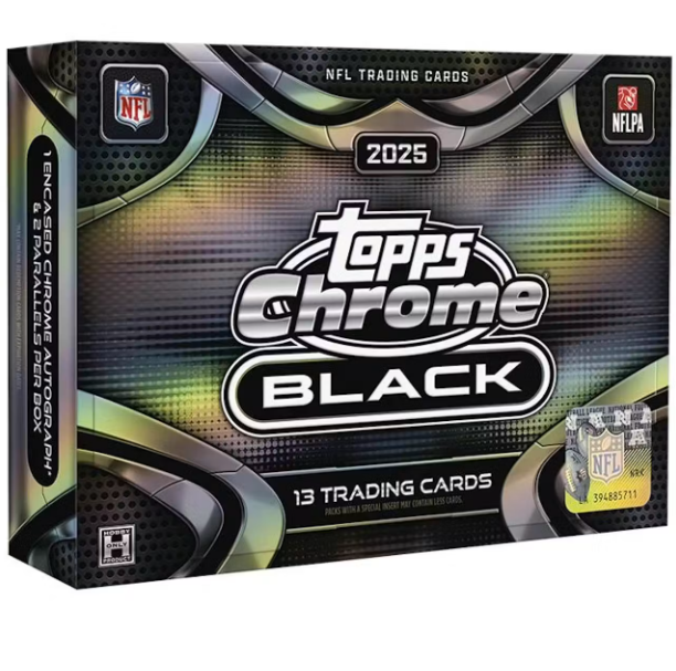 2025 Topps Chrome Black Football NFL Hobby Box (Pre-Order: July 9)