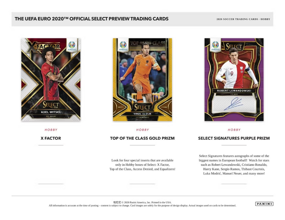 2019-20 Panini Select UEFA Euro Soccer Hobby Box