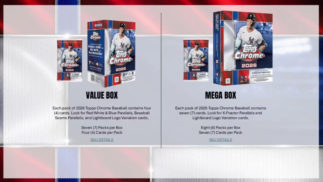 2026 Topps Chrome Baseball Hobby Jumbo Box (Pre-Order: July 22)