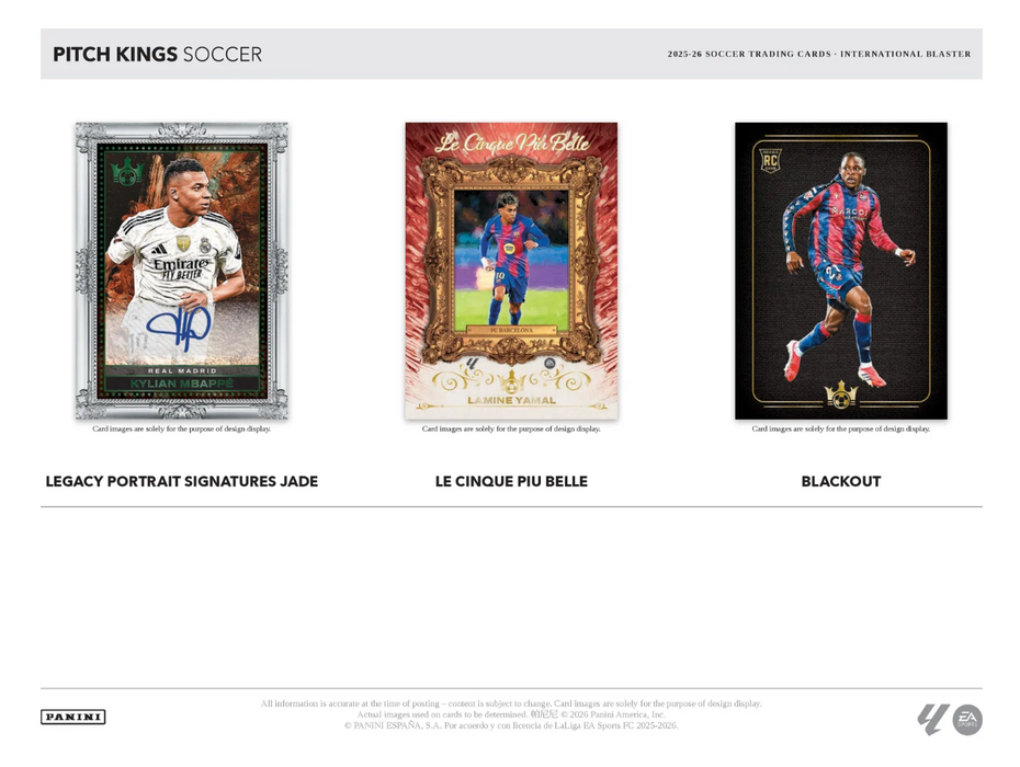 2025-26 Panini Pitch Kings Soccer International Blaster Box (Pre-Order: July 9)