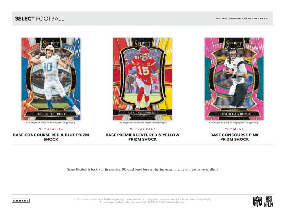 2025 Panini Select NFL Football Blaster Box (Red & Blue Prizms!)