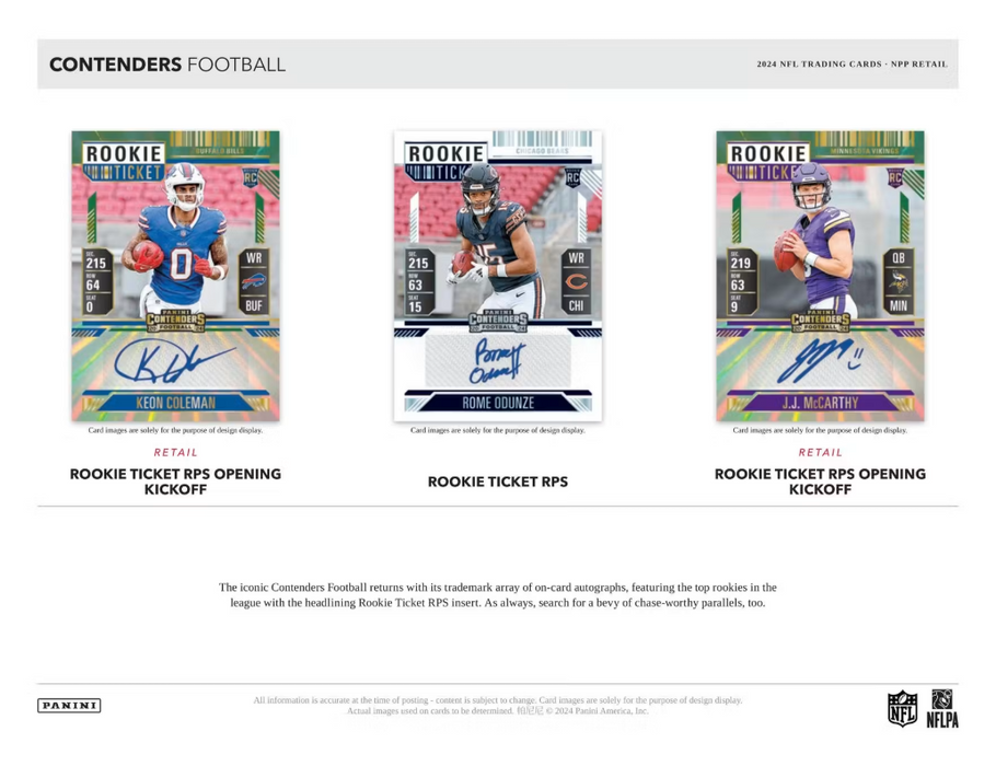 2024 Panini Contenders NFL Football 24-Pack Retail Box