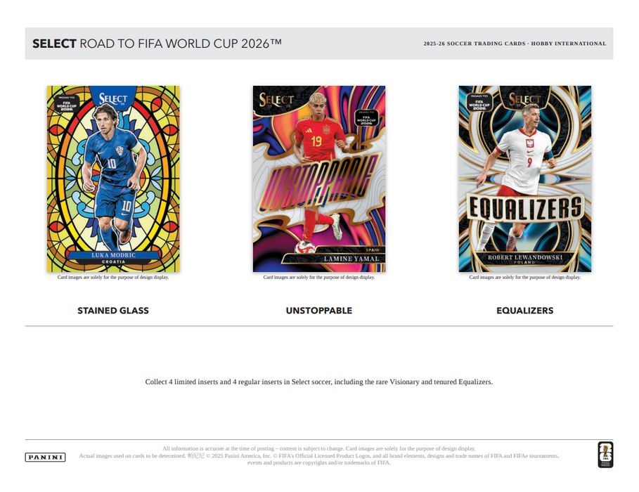 2025-26 Panini Select Road to FIFA World Cup Soccer Hobby International Box (Pre-Order: August 1)