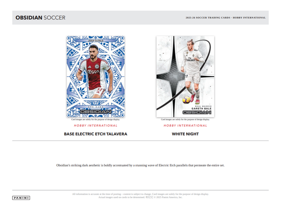 2025-26 Panini Obsidian Soccer Hobby International Box (Pre-Order: August 1)