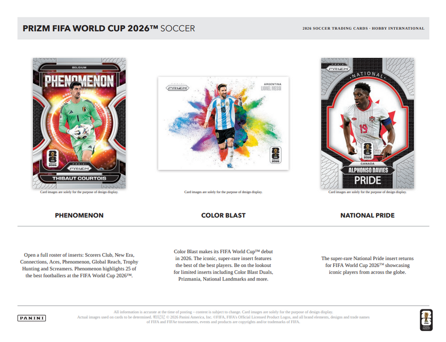 2026 Panini Prizm World Cup Soccer Hobby International Box (Pre-Order: July 25)