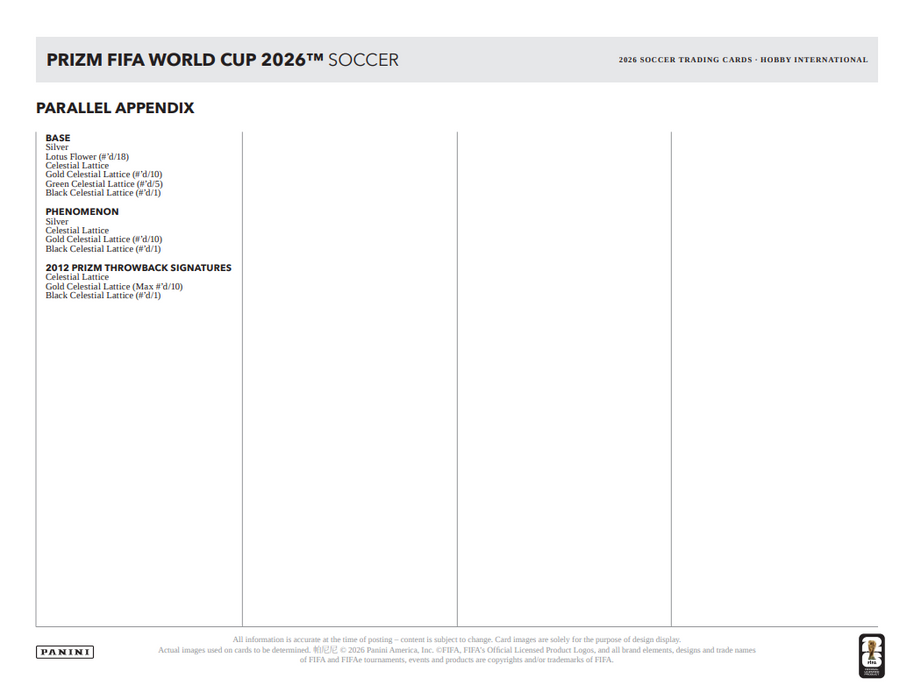 2026 Panini Prizm World Cup Soccer Hobby International Box (Pre-Order: July 25)