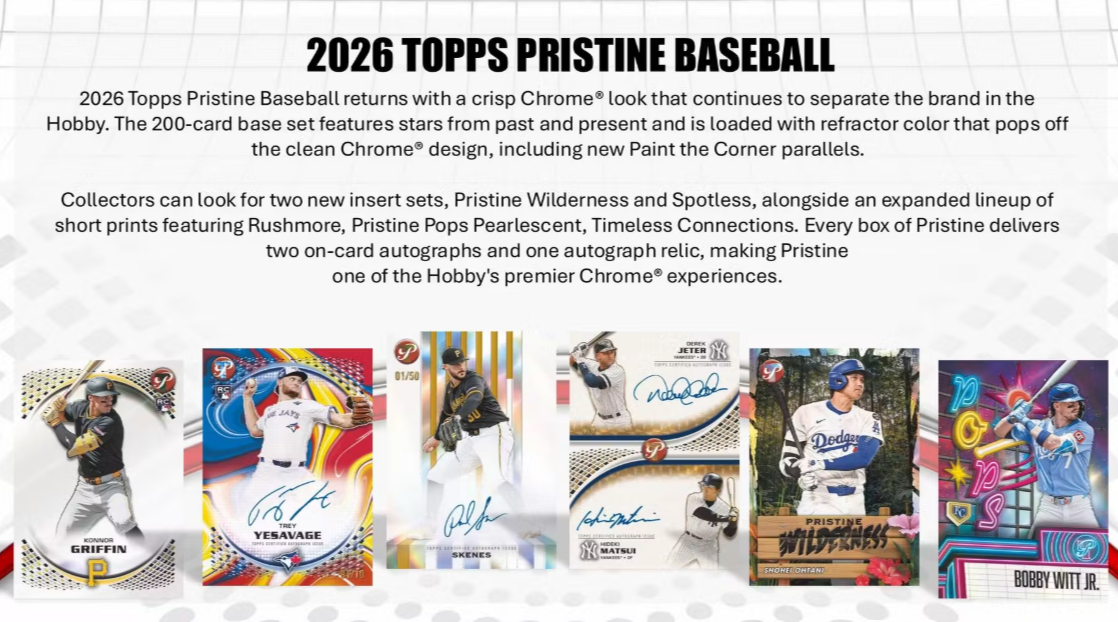 2026 Topps Pristine Baseball Hobby Box (Pre-Order: August 19)