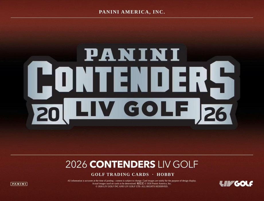 2026 Panini Contenders LIV Golf Hobby Box (Pre-Order: August 27)
