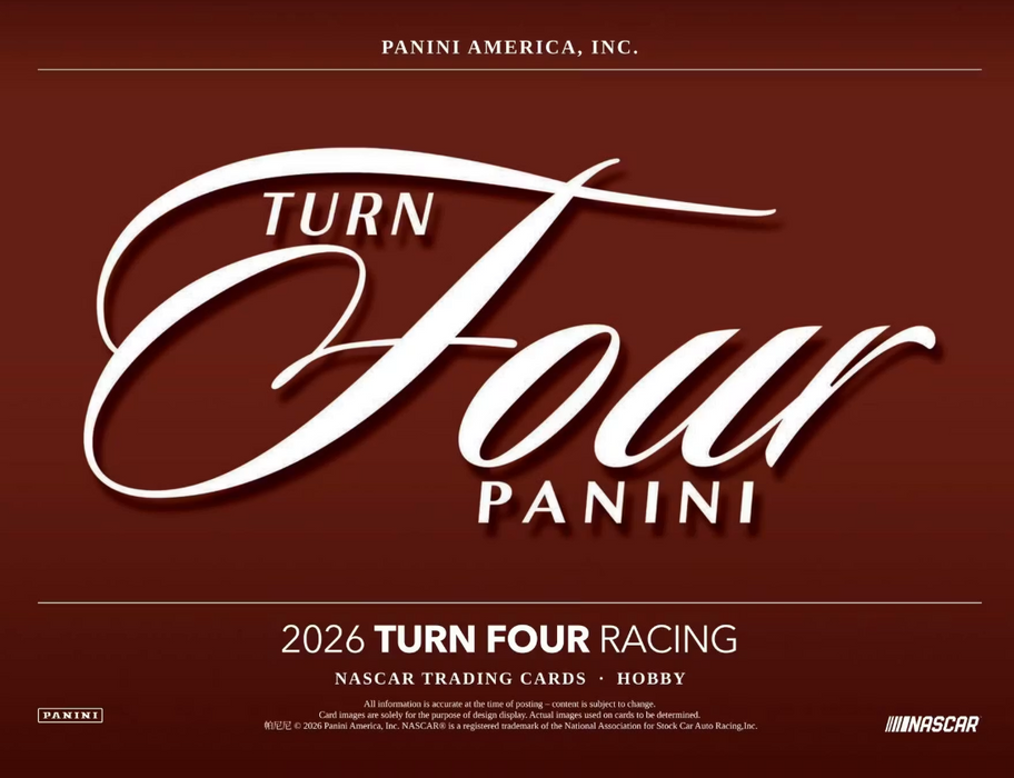 2026 Panini Turn Four Racing Trading Card Box Hobby Box (Pre-Order: August 13)