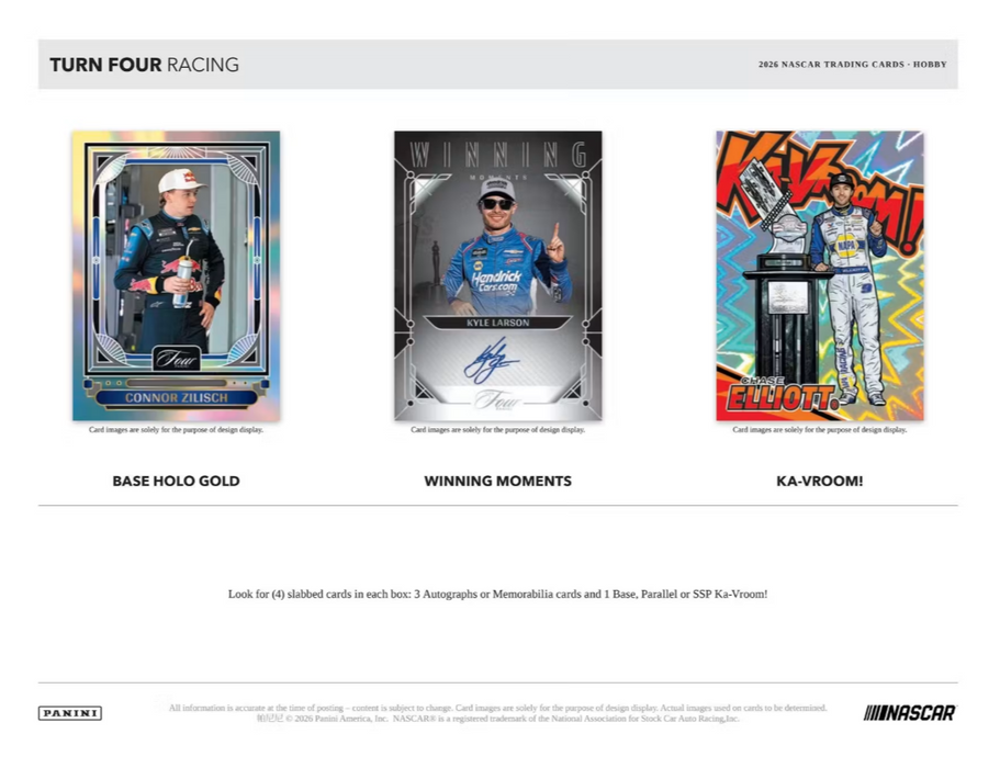 2026 Panini Turn Four Racing Trading Card Box Hobby Box (Pre-Order: August 13)