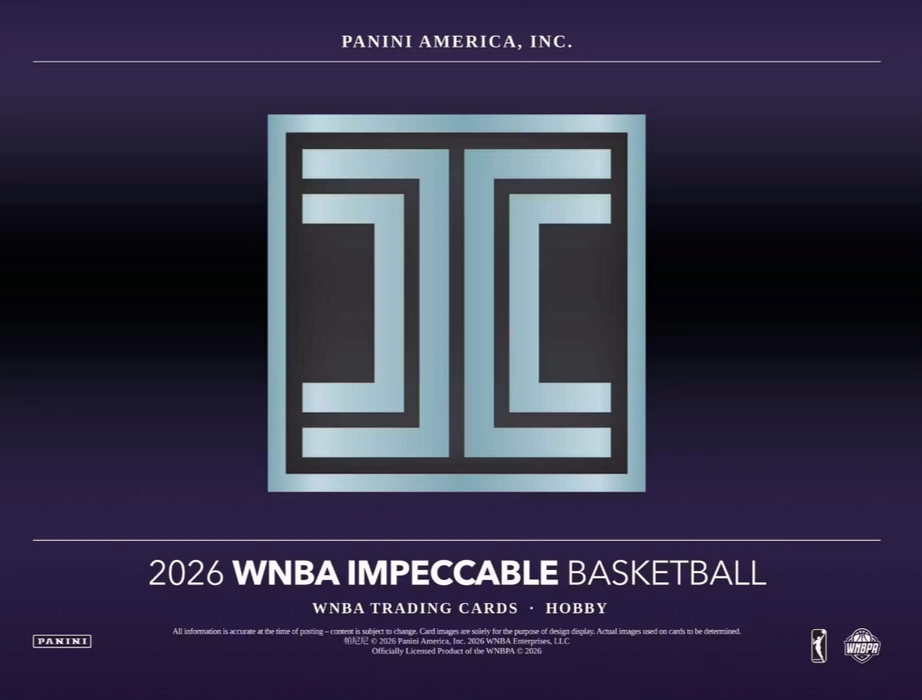 2026 Panini Impeccable WNBA Basketball Hobby Box (Pre-Order: September 3)