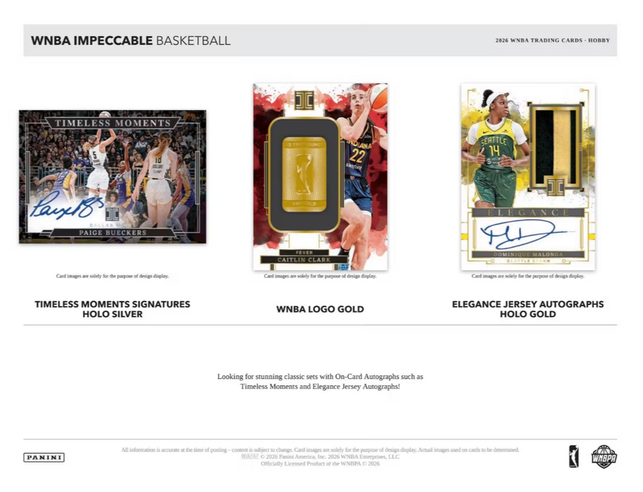 2026 Panini Impeccable WNBA Basketball Hobby Box (Pre-Order: September 3)