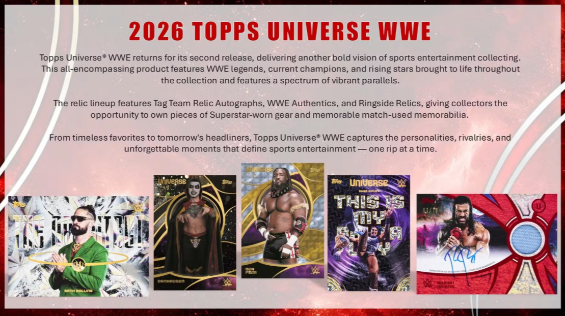 2026 Topps Universe WWE Wrestling Value Blaster Box (Pre-Order: September 11)