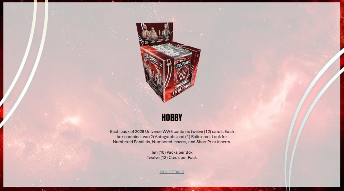 2026 Topps Universe WWE Wrestling Value Blaster Box (Pre-Order: September 11)
