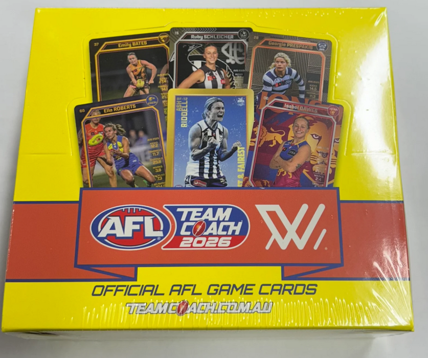 2026 AFLW TeamCoach Footy Trading Cards Box