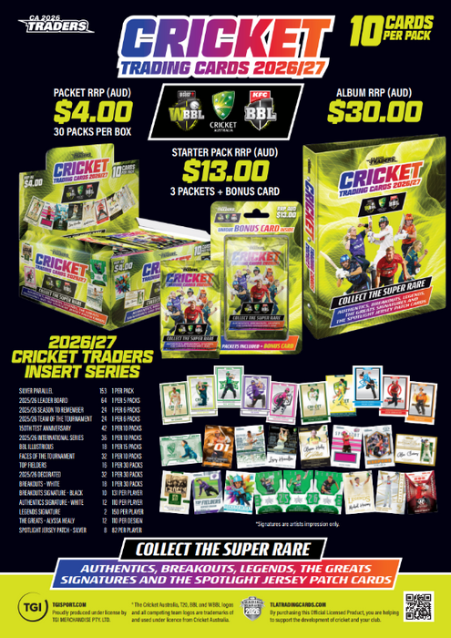 2026-27 TLA Cricket Retail Box (Pre-Order: November 1)
