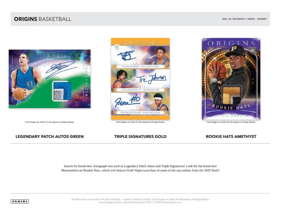 2025-26 Panini Origins Basketball Hobby Box