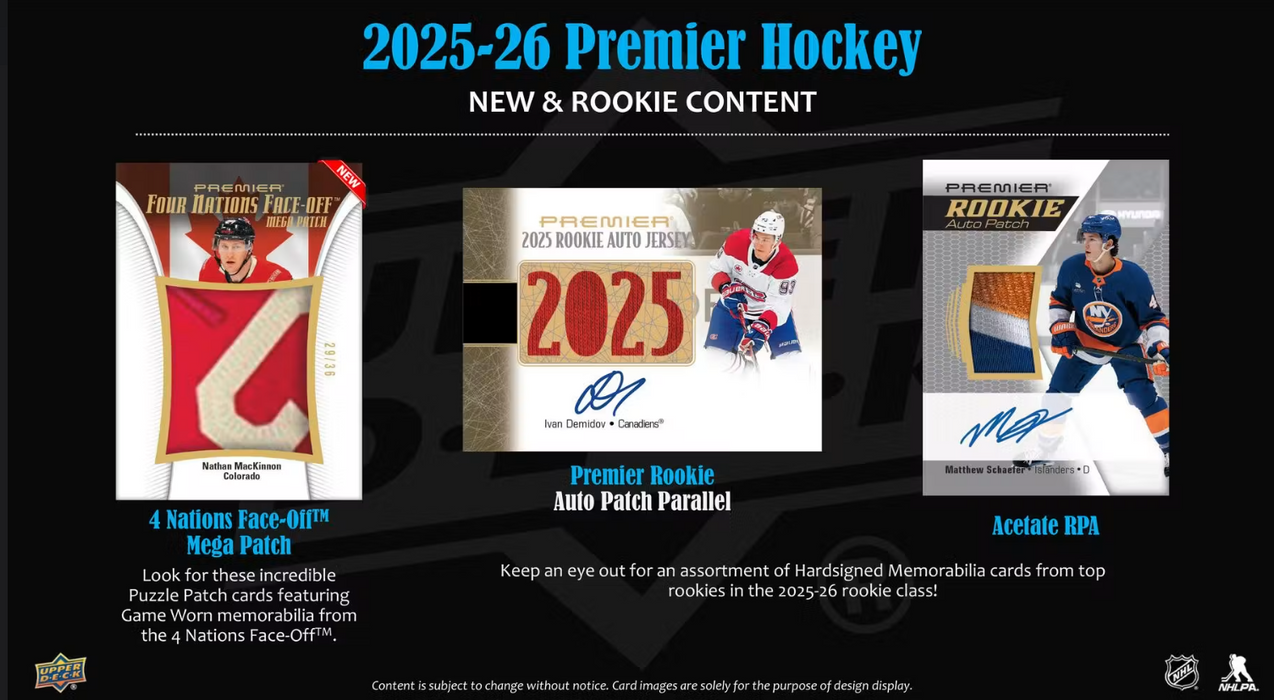 2025-26 Upper Deck Premier Hockey Hobby Box