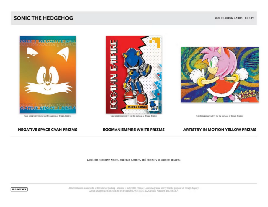 2026 Panini Sonic the Hedgehog Hobby Box (Pre-Order: December 10)