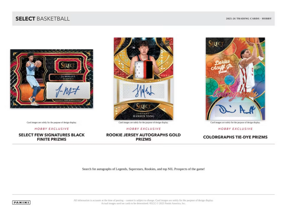 2025-26 Panini Select Basketball Hobby Box (Pre-Order: October 15)