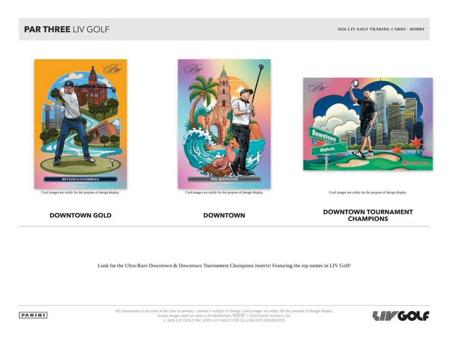 2026 Panini Par Three LIV Golf Hobby Box (Pre-Order: October 15)