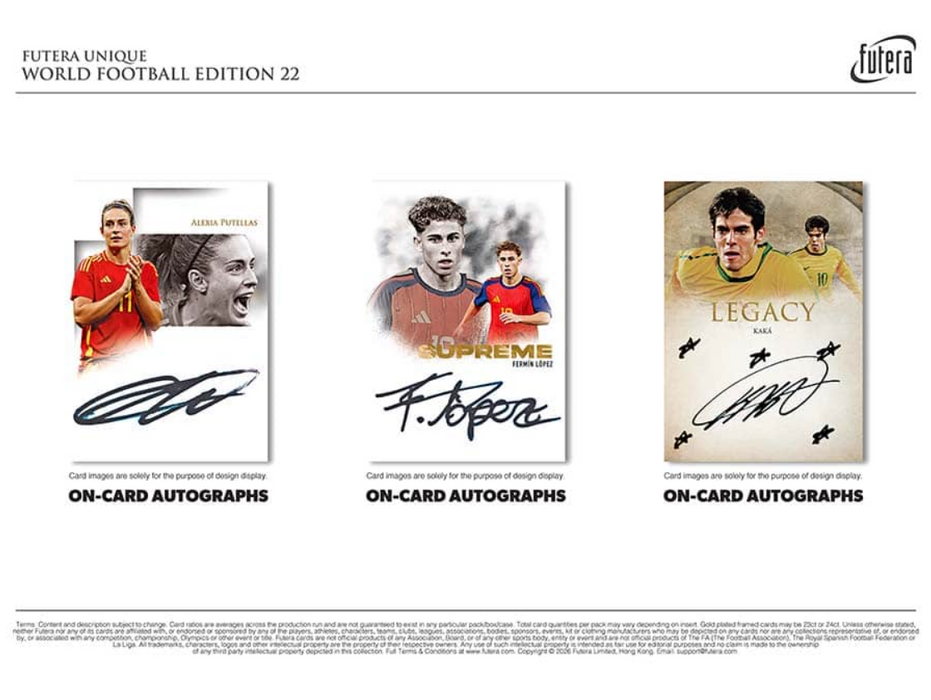 2026 Futera World Football Unique (Soccer) Edition 22 Hobby Box (Pre-Order: September 26)