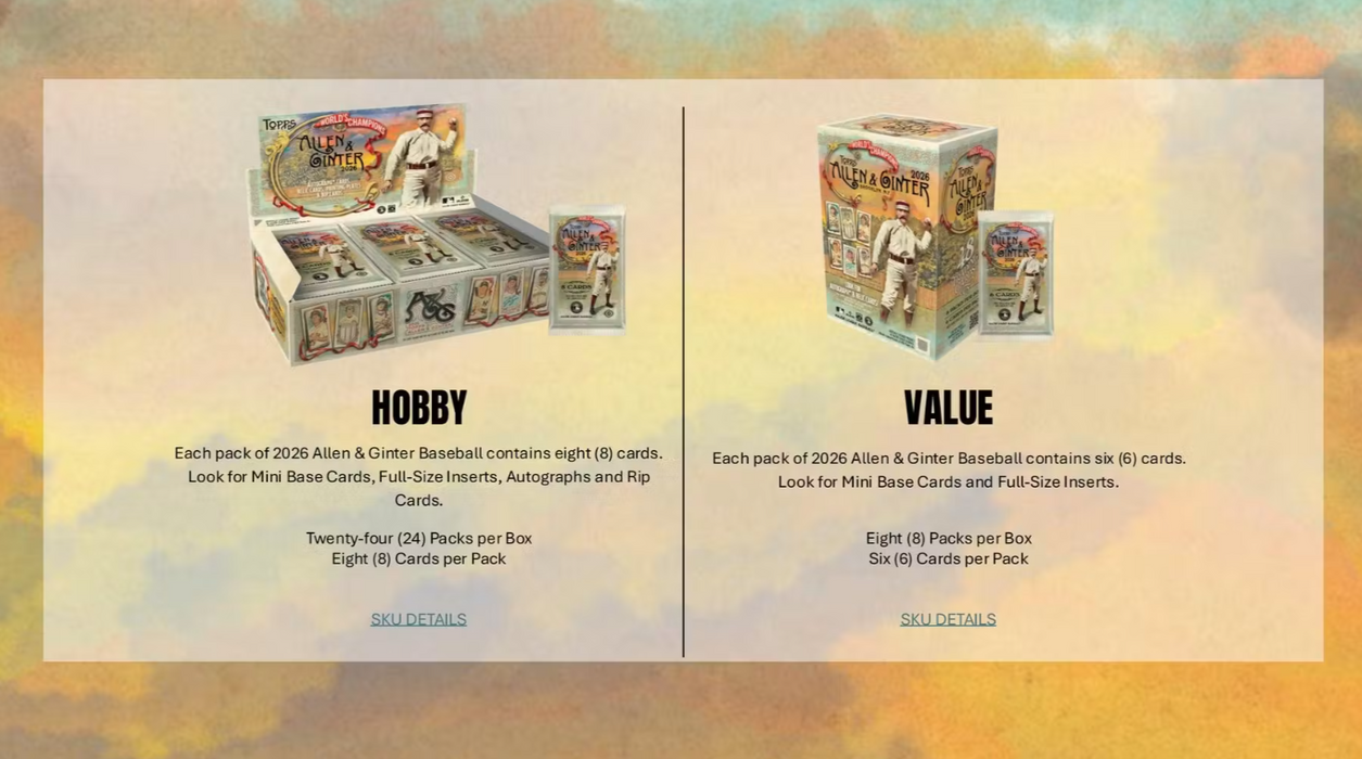 2026 Topps Allen & Ginter Baseball Blaster Value Box (Pre-Order: October 7)