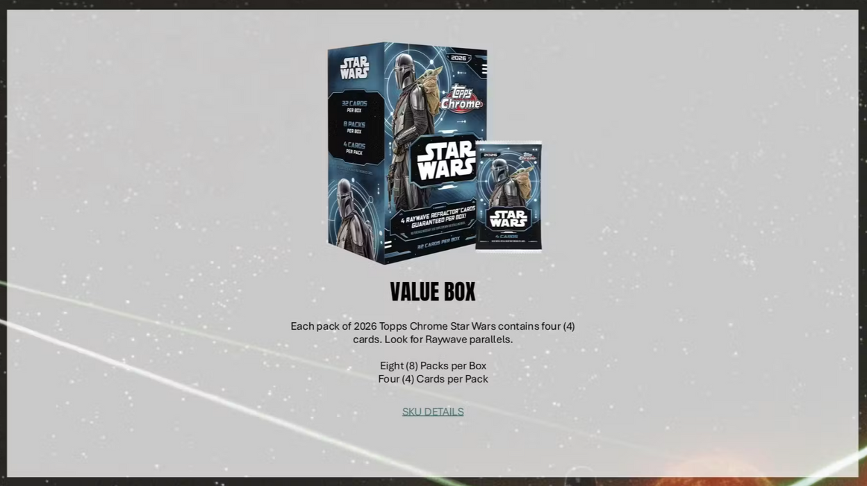 2026 Topps Star Wars Chrome Hobby Box (Pre-Order: September 30)