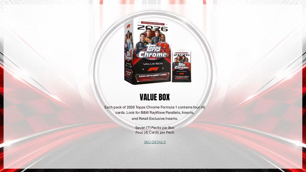 2026 Topps Chrome F1 Formula 1 Hobby Box (Pre-Order: October 15)