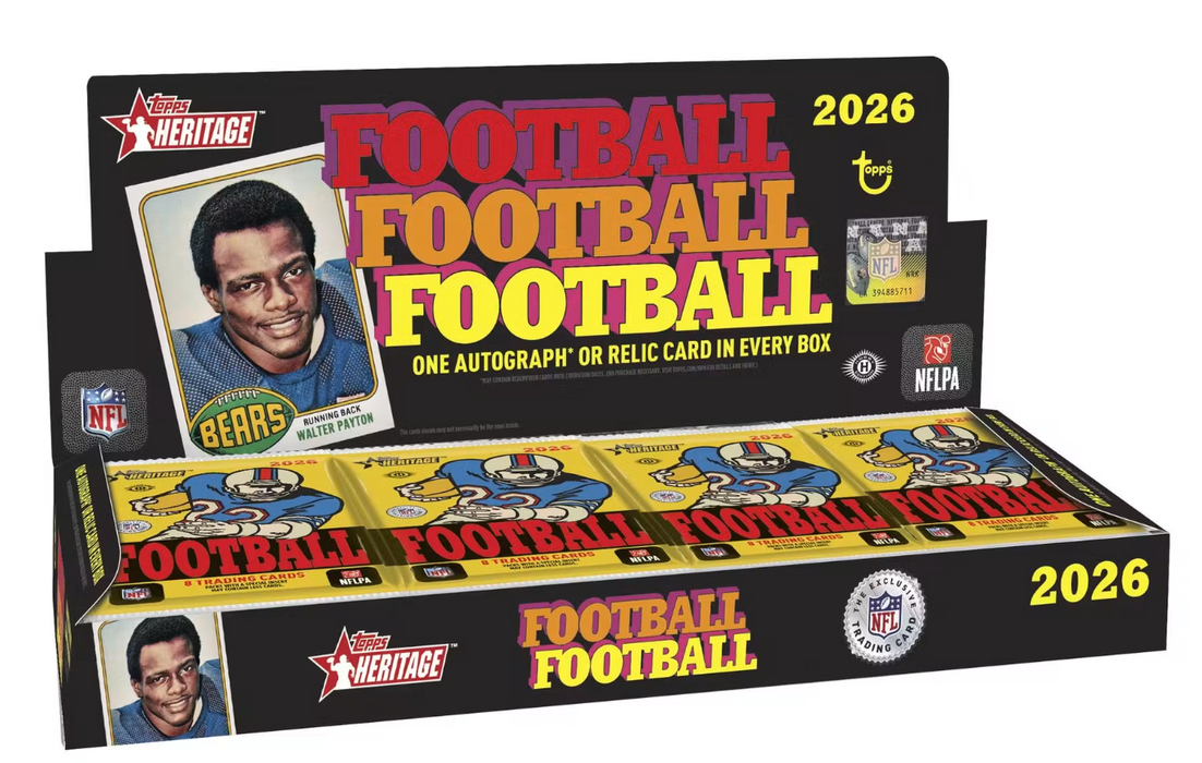 2026 Topps Heritage Football Hobby Box (Pre-Order: October 21)