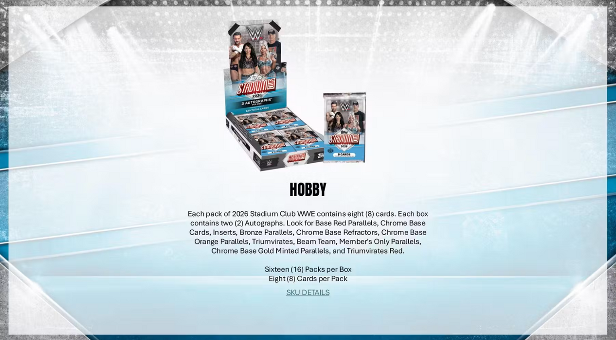 2026 Topps Stadium Club WWE Hobby Box (Pre-Order: October 23)